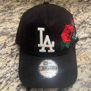 LA Dodgers Rose Emblem A-Frame Snapback
